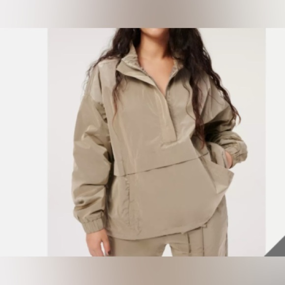 Good American Shine Oversized Windbreaker Anorak Pullover 1/2 Size S - M(d4 - Picture 1 of 13